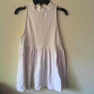 Free People high neck Babydoll cutout tank